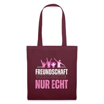 Beste Freunde FREUND Kumpel Kumpels - Stoffbeutel - Burgunderrot - Vorne