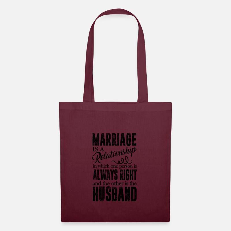 Married lustiger spruch hochzeit - Stoffbeutel - Burgunderrot
