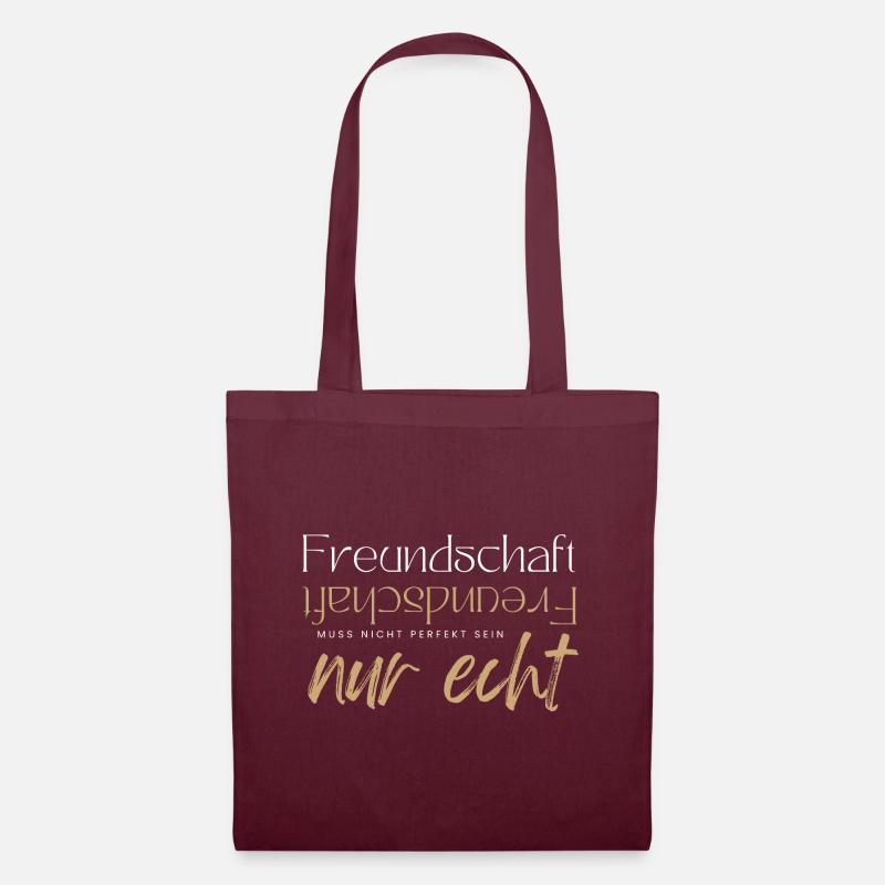 Beste Freunde FREUND Kumpel Kumpels - Stoffbeutel - Burgunderrot