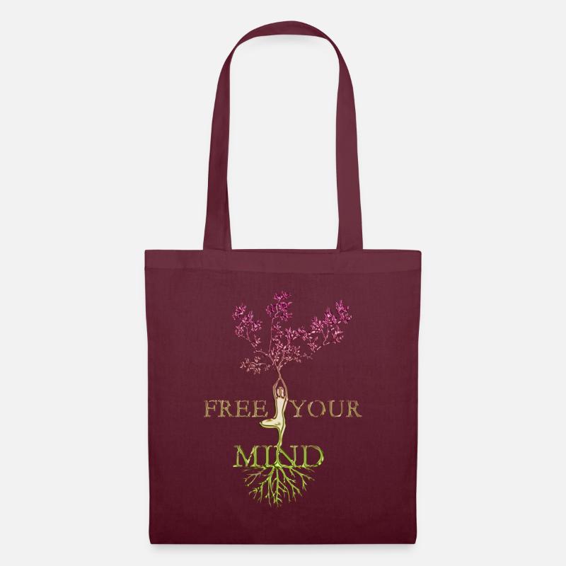 Free your mind - Stoffbeutel - Burgunderrot