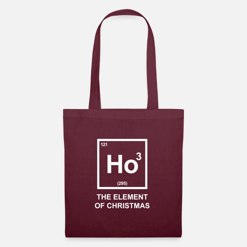 HO das Element der Weihnachten - Element - Stoffbeutel - Burgunderrot