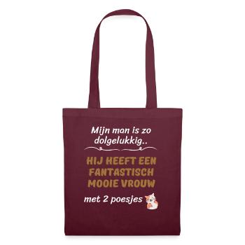 femme avec 2 - Sac en tissu - bordeaux - Devant