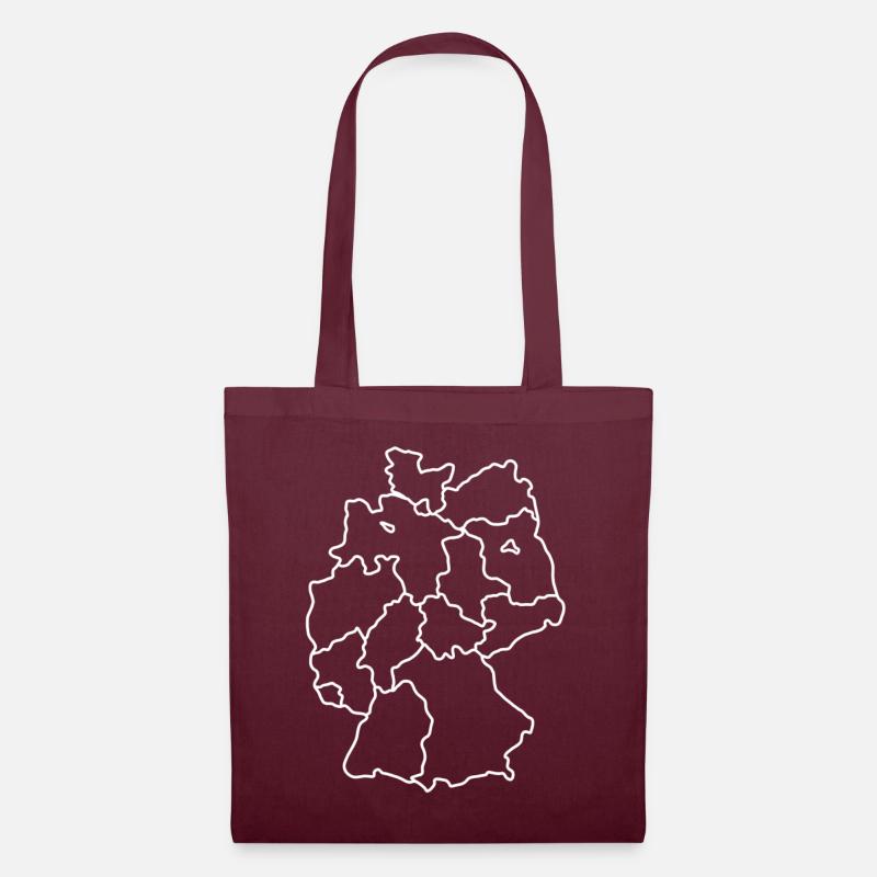 Germany Map White Hand Drawn - Tote Bag - burgundy