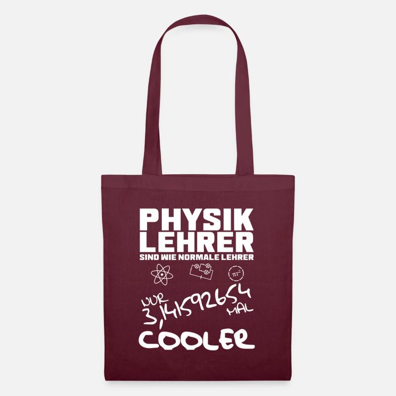 Physiklehrer sind 3,141592654 mal COOLER - Stoffbeutel - Burgunderrot
