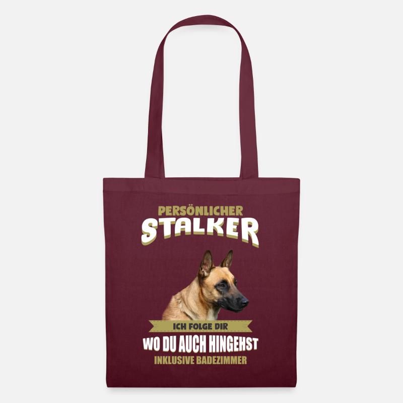 Malinois - Malinois Hund - Stoffbeutel - Burgunderrot