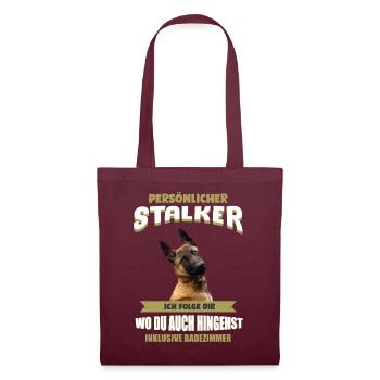 Malinois Hund - Malinois - Stoffbeutel - Burgunderrot - Vorne