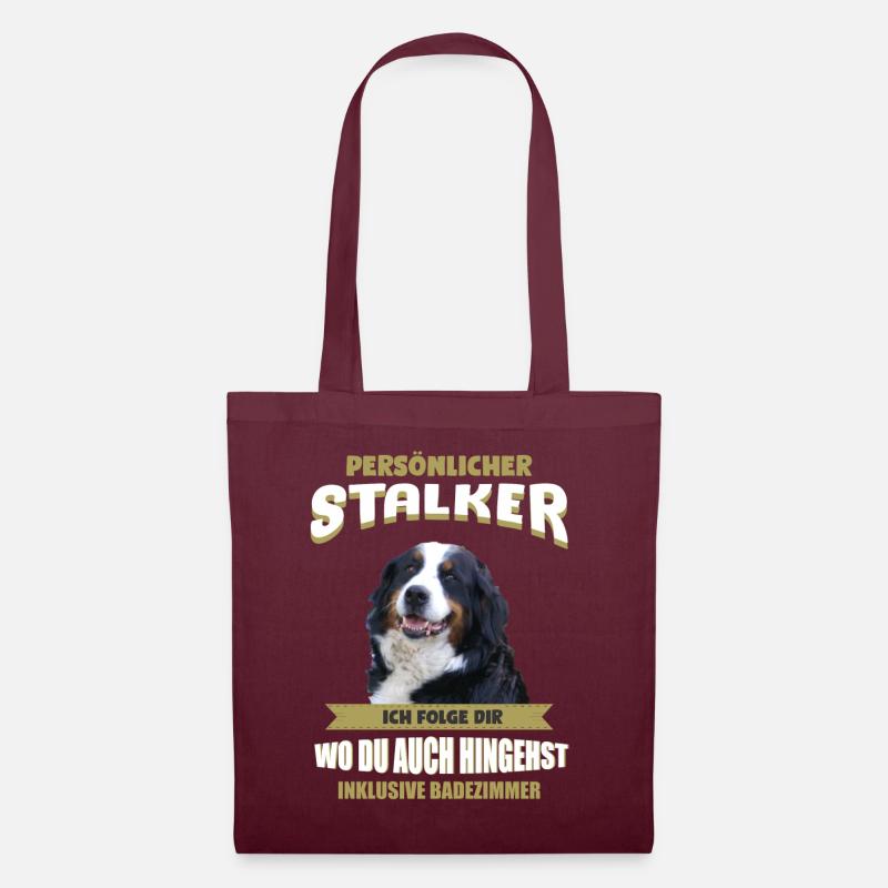 Berner Sennenhund Hund - Berner Sennenhund - Stoffbeutel - Burgunderrot