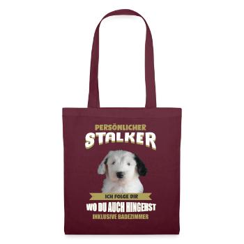 Bobtail - Old English Sheepdog - Stoffbeutel - Burgunderrot - Vorne
