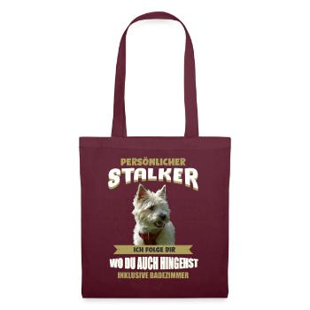 Cairn Terrier Hund - Cairn Terrier - Stoffbeutel - Burgunderrot - Vorne