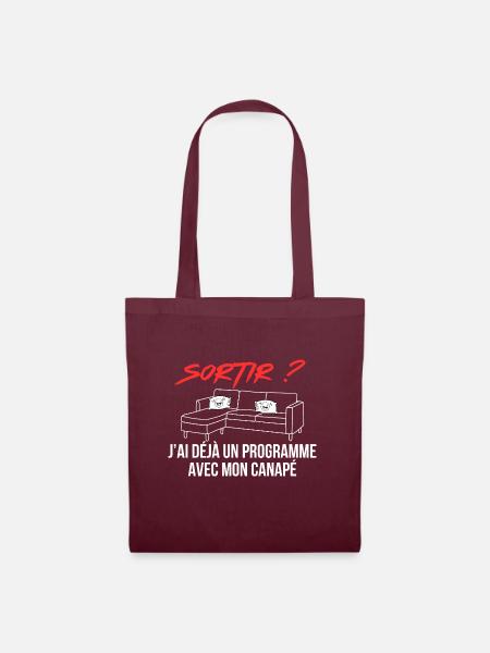 I already have a program with my sofa - Tote Bag - burgundy