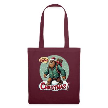Bigfoot Christmas – Festive & Fun - Tote Bag - burgundy - Front