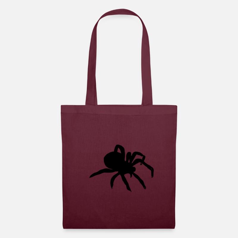 Spinne - Stoffbeutel - Burgunderrot