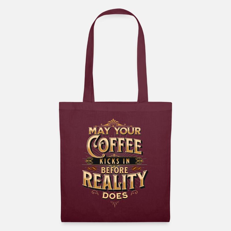 Coffee kicks - Stoffbeutel - Burgunderrot