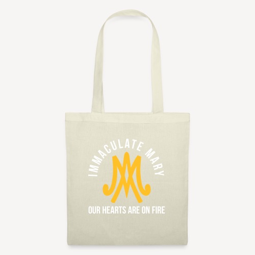 IMMACULATE MARY OUR HEARTS ARE ON FIRE - Tote Bag