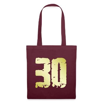 30 Nombre Vintage - Sac en tissu - bordeaux - Devant