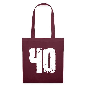 40 Nombre Vintage - Sac en tissu - bordeaux - Devant