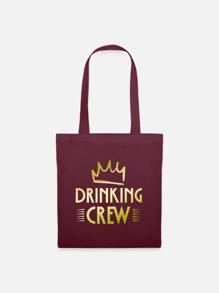 Drinking Crew - Stoffbeutel - Burgunderrot