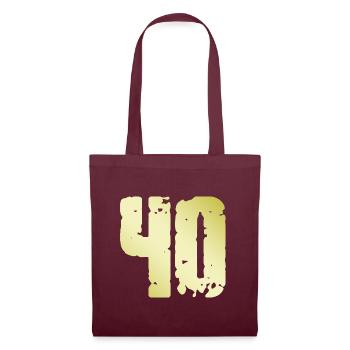 40 Nombre Vintage - Sac en tissu - bordeaux - Devant