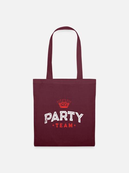 Party Team - Stoffbeutel - Burgunderrot