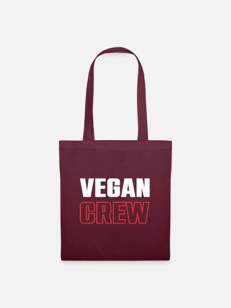 Vegan Crew - Stoffbeutel - Burgunderrot
