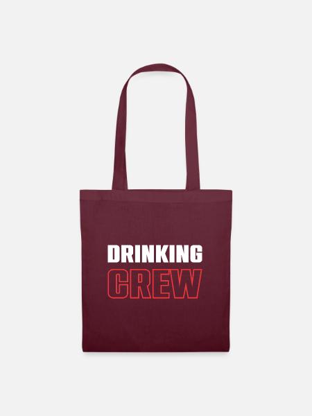 Drinking Crew - Stoffbeutel - Burgunderrot