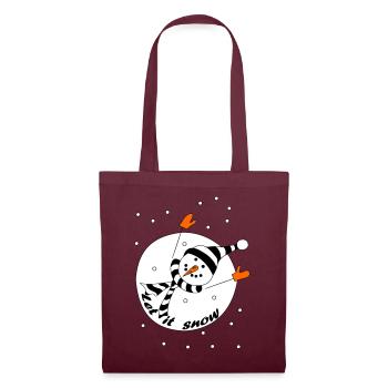 Let it snow - Tote Bag - burgundy - Front