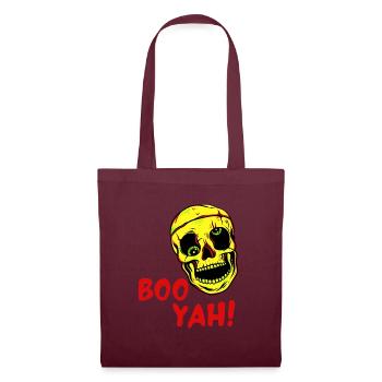 Crâne d’Halloween - Sac en tissu - bordeaux - Devant