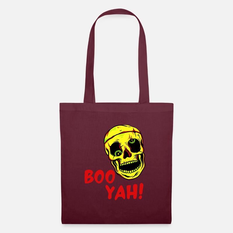 Halloween Skull - Tote Bag - burgundy