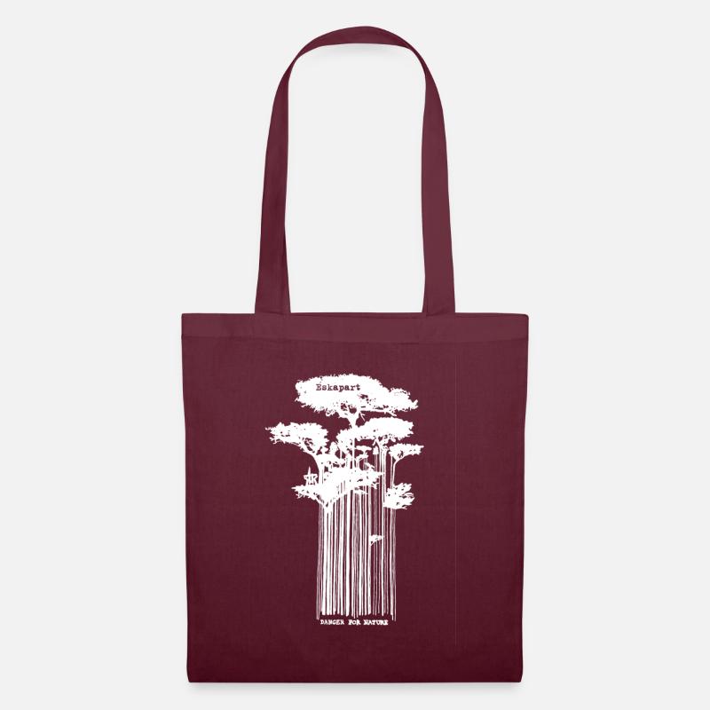 Danger 4 Nature logo white - Stoffbeutel - Burgunderrot