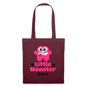 Little Monster petit monstre - Sac en tissu - bordeaux - Devant