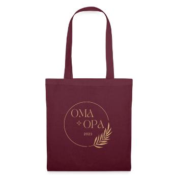 Oma und Opa 2023 - Stoffbeutel - Burgunderrot - Vorne