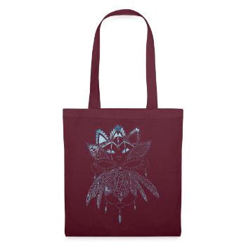 Mystic Cat - Stoffbeutel - Burgunderrot - Vorne