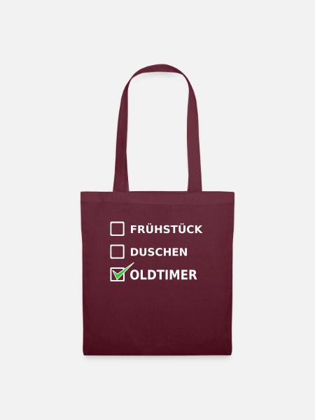 Oldtimer - Stoffbeutel - Burgunderrot