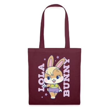 Looney Tunes X Gokko Lola Bunny Mit Schriftzug - Stoffbeutel - Burgunderrot - Vorne
