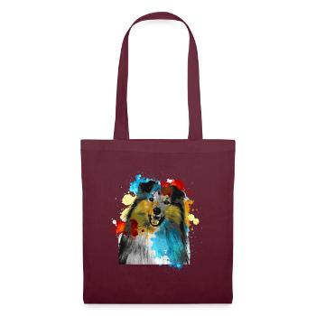 Sheltie Watercolors Colorful - Tote Bag - burgundy - Front