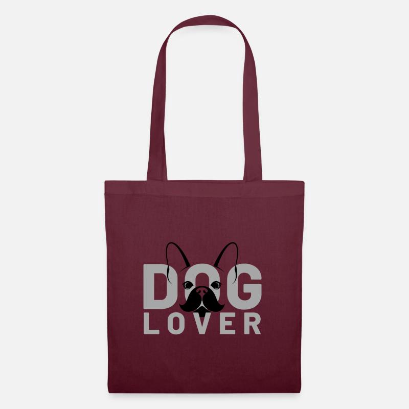 Dog Lover - Stoffbeutel - Burgunderrot