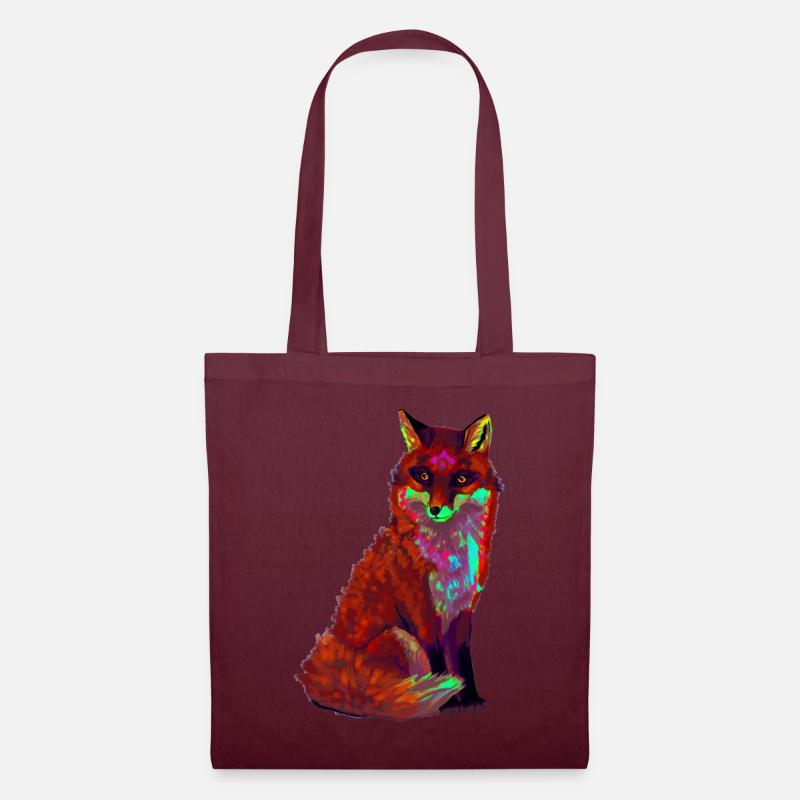 red fox - Tote Bag - burgundy