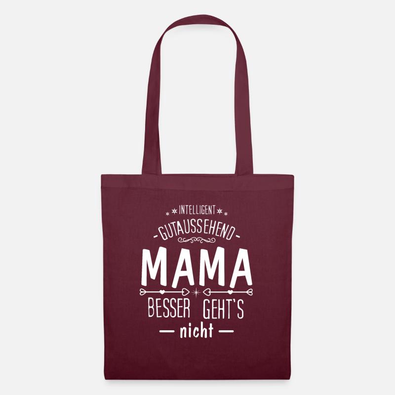 Beste Mama - Stoffbeutel - Burgunderrot