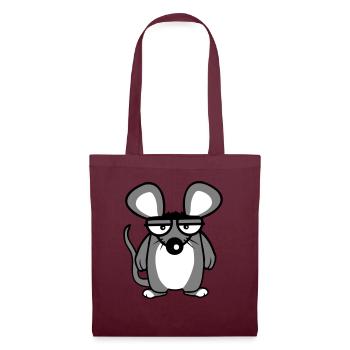 Mouse looks angry angry frustrated angry aggressive - Tote Bag - burgundy - Front