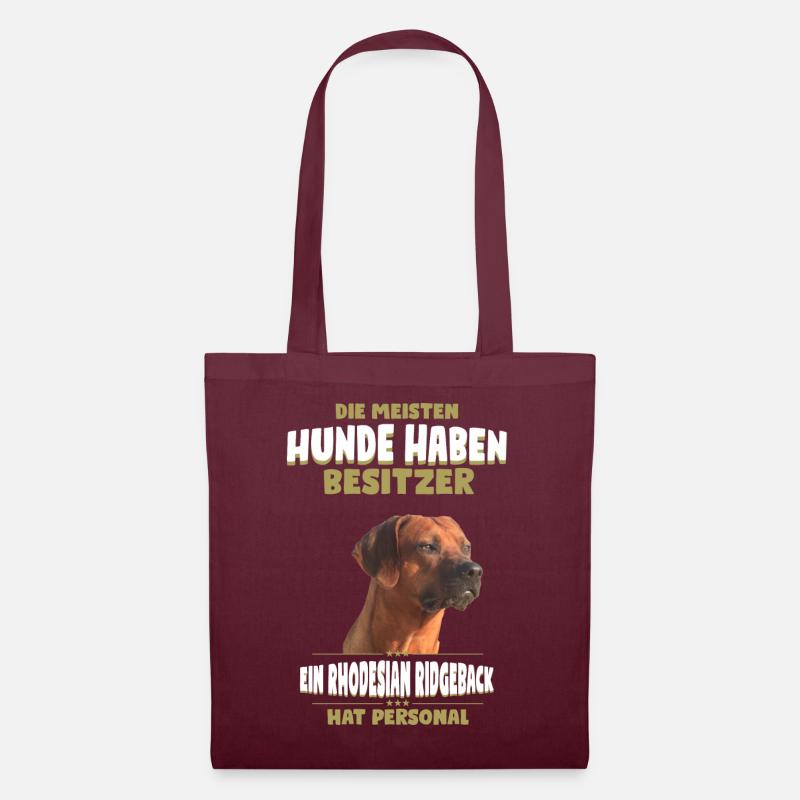 Rhodesian Ridgeback Tshirt - Rhodesian Ridgeback - Stoffbeutel - Burgunderrot