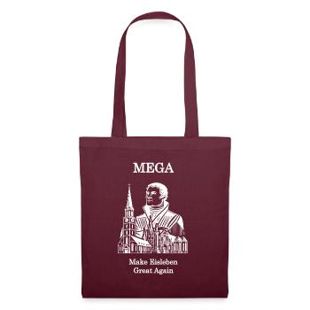 MEGA_White - Stoffbeutel - Burgunderrot - Vorne
