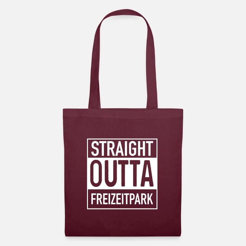 Straight OUTTA Freizeitpark - Stoffbeutel - Burgunderrot