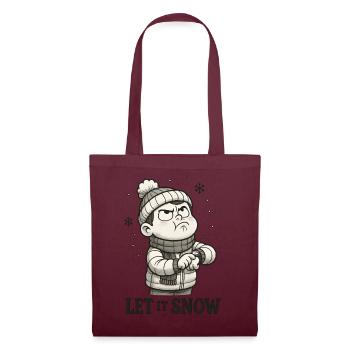 Que neige ironie - Sac en tissu - bordeaux - Devant