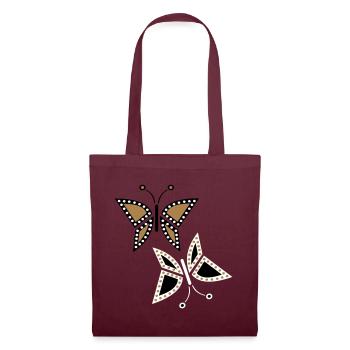 Papillons - Sac en tissu - bordeaux - Devant