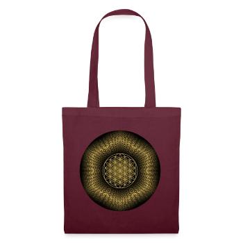 Flower Of Life In A Mandala 1 - Stoffbeutel - Burgunderrot - Vorne
