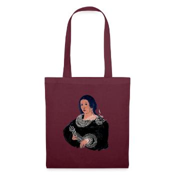 Portrait de femme Mona avec fantômes dragon - Sac en tissu - bordeaux - Devant