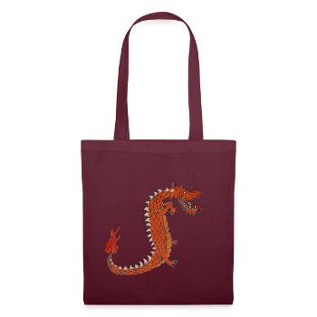Fou Petit Dragon Fafni - Sac en tissu - bordeaux - Devant