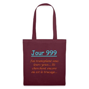 Jour 999 : disparition magique ✨ - Sac en tissu - bordeaux - Devant