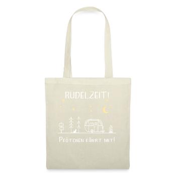 Wohnwagen Rudelzeit Pfötchen Camping Geschenk - Stoffbeutel - Natur - Vorne