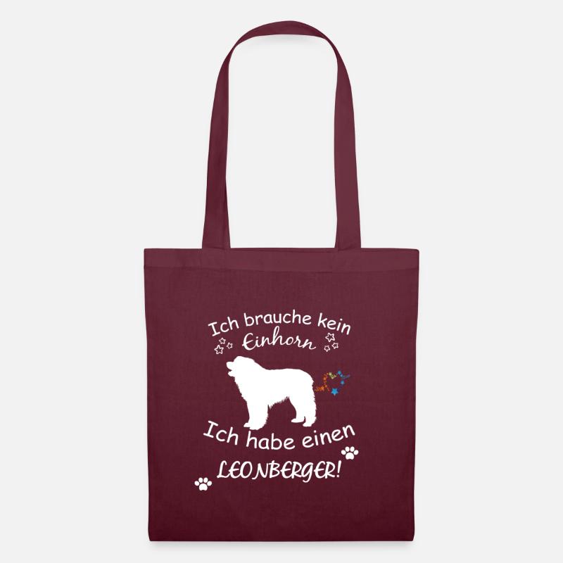 Leonberger Hund - Leonberger - Stoffbeutel - Burgunderrot